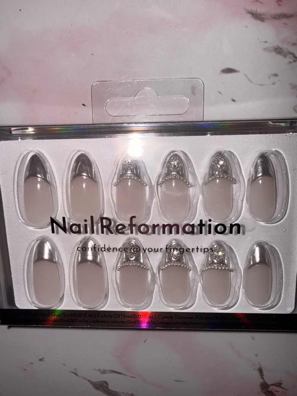 Nail Reformation Silver-Tip Press-On Nails